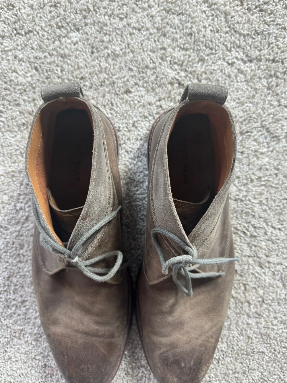 Cole Haan Men’s Chukka Boots Size 13 Brown Leather Lace-Up Ankle Boots